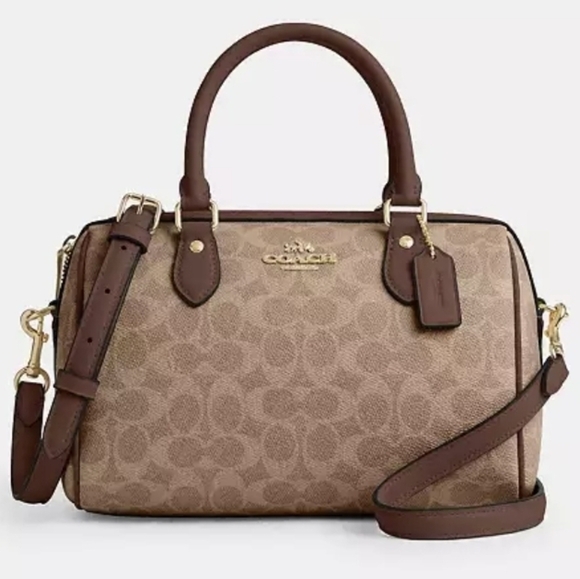 Coach Handbags - Rowan Satchel Bag In Signature Canvas